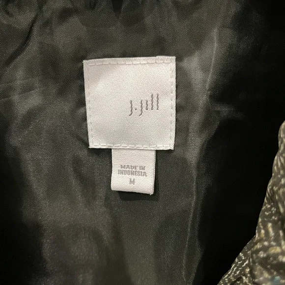 NWOT Women’s J. Jill Hunter Green Marled/Herringbone Puffer Vest (Medium) - Picture 6 of 6